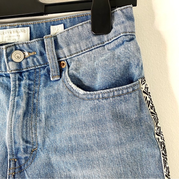 Lucky Brand Relaxed Taper Aztec Stripe Jean Shorts - Picture 3 of 7
